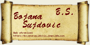 Bojana Šujdović vizit kartica